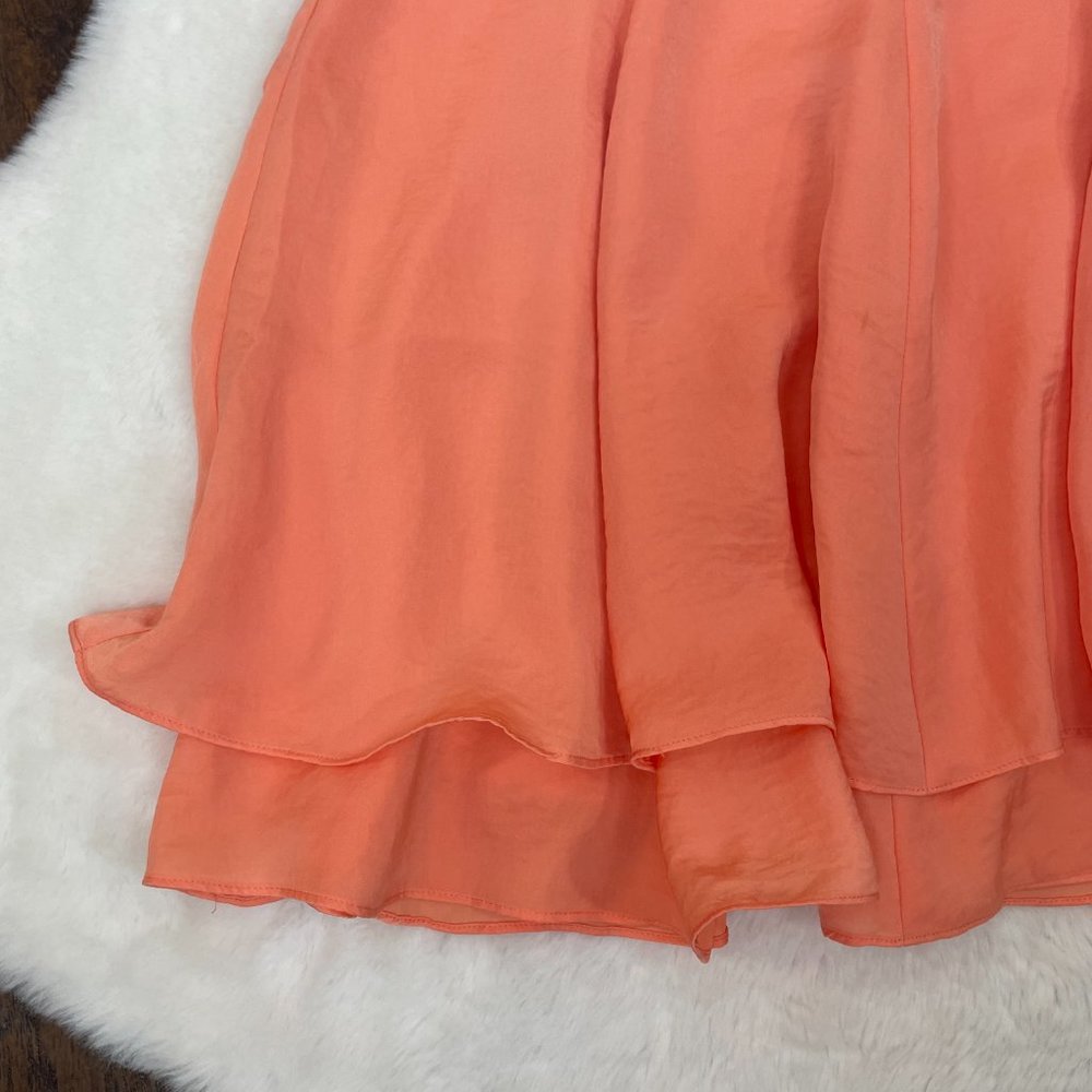 Urban Outfitters Silence + Noise Skirt 6 Ashton Double Layer Peach Orange Mini - Picture 4 of 12